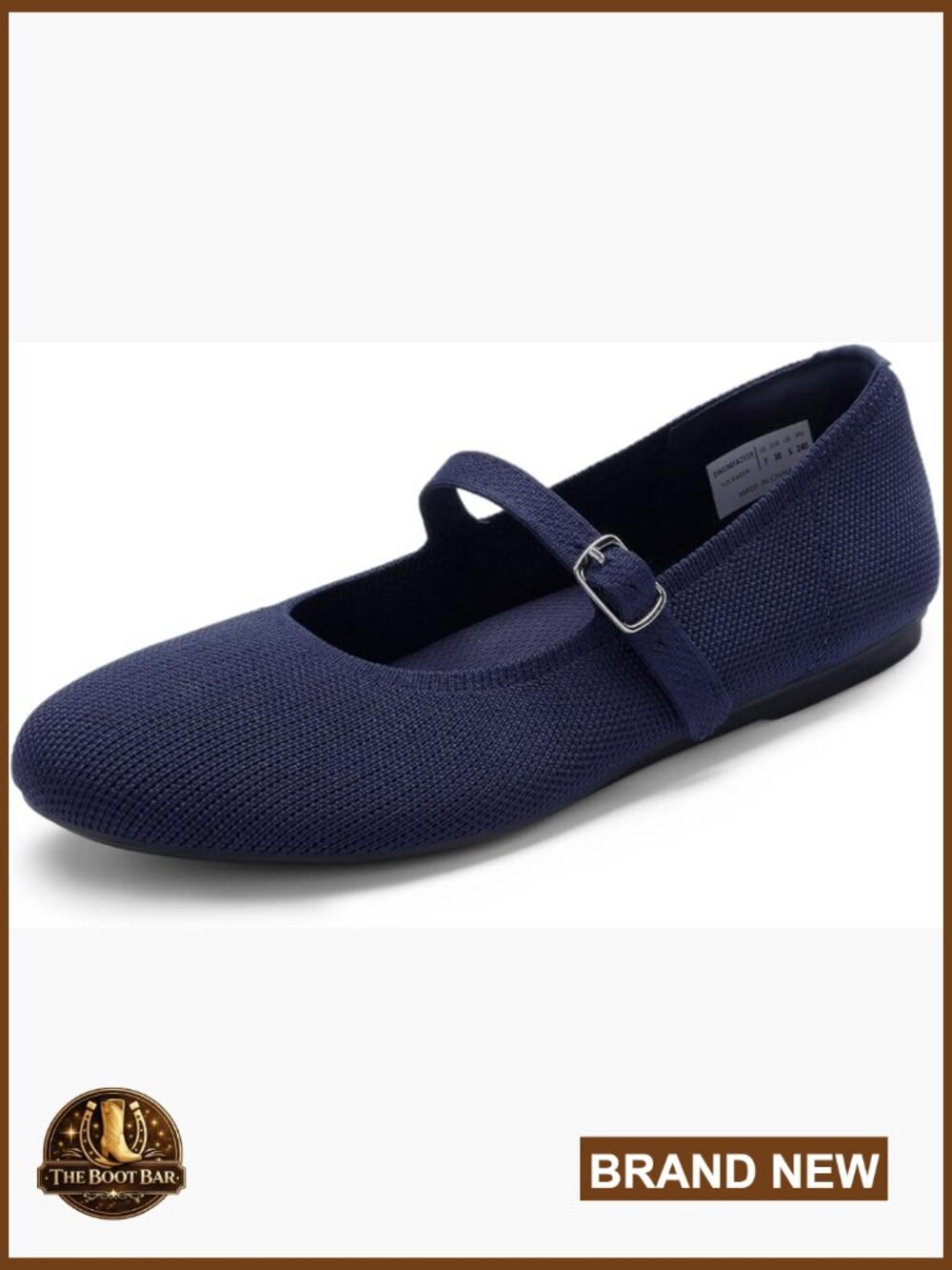 Women's Mary Jane Ballet Flats - Knit, Arch Support, Comfortable for Work &